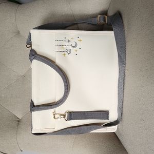 Wanderlust + Co Star Full of Stars grey canvas tote bag